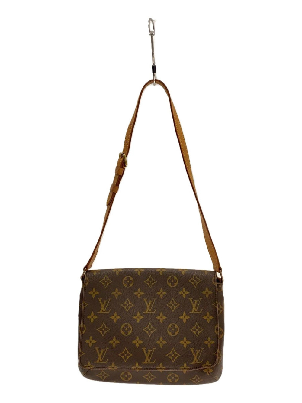 LOUIS VUITTON Musette Tango Monogram Canvas Short Shoulder Bag Brown